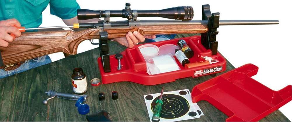 Misc. Accessories MTM Case Gard Ready Series MTM SITE-IN-CLEAN RIFLE REST & CLEANING CENTER RED